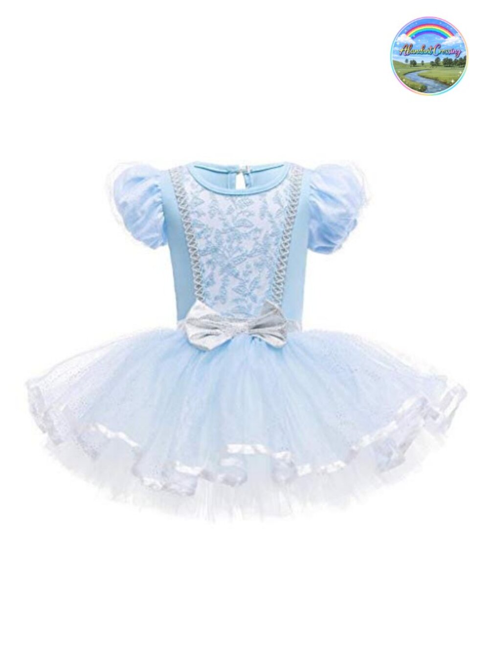 Girls Ballet Tutu Dress Dance Leotard Costume Puff Sleeve